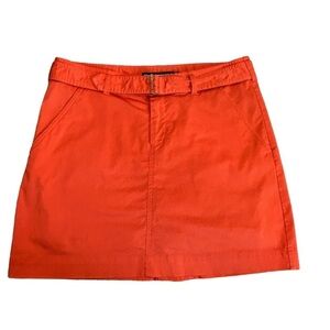 Ralph Lauren golf bright orange belted mini skirt skort Sz 10